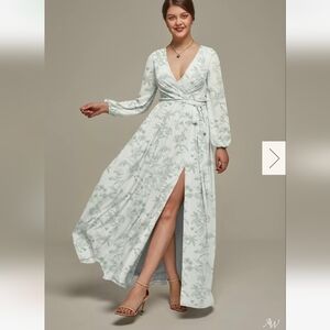 Elegant Floral Wrap Dress